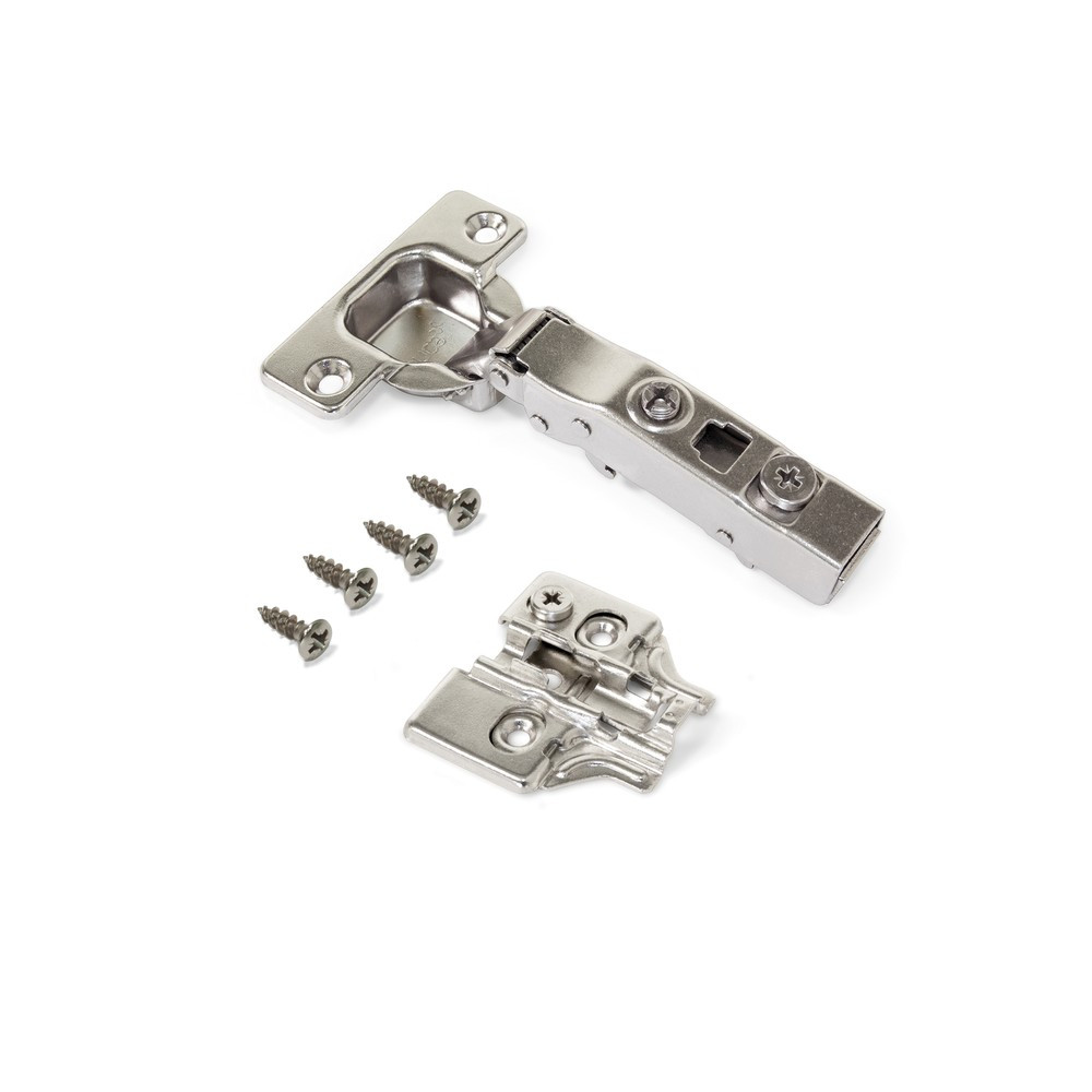Lot de 20 charnières droite pour montage en applique X91 - fermetures souples - Acier- Titane