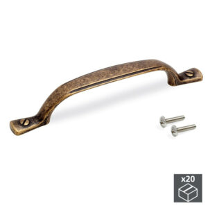 Lot de 20 poignées pour meuble Nairobi en zamak finition bronze avec entraxe 96 mm