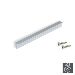 Lot de 25 poignées Dublin en aluminium finition anodisé mat avec entraxe 128 mm