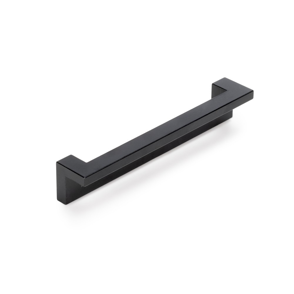 Lot de 5 poignées pour meubles Cleveland- L144mm- entraxe 128mm- Zamak- Peint en noir