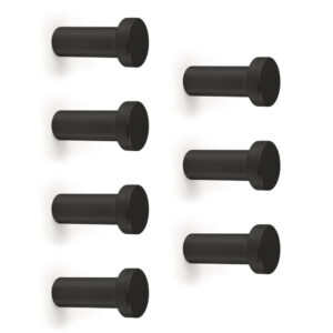Lot de 7 cintres mural Wellington, Peint en noir