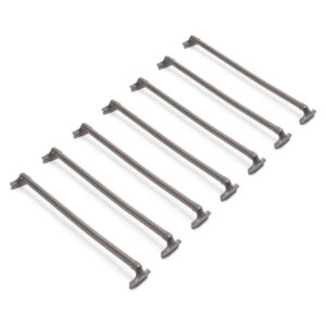 Lot de 7 tringles à pantalon pour armoires et dressings Quartz -  Plastique et Aluminium -  Titane