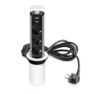 Multiconnecteur élevable Vertikal, EU, Peint en blanc