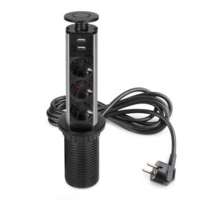 Multiconnecteur élevable Vertikal, EU, Peint en noir