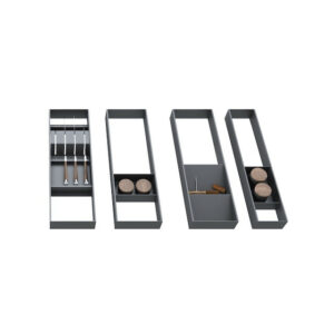 Organisateur Orderbox pour tiroir - Gris anthracite- Acier et Bois