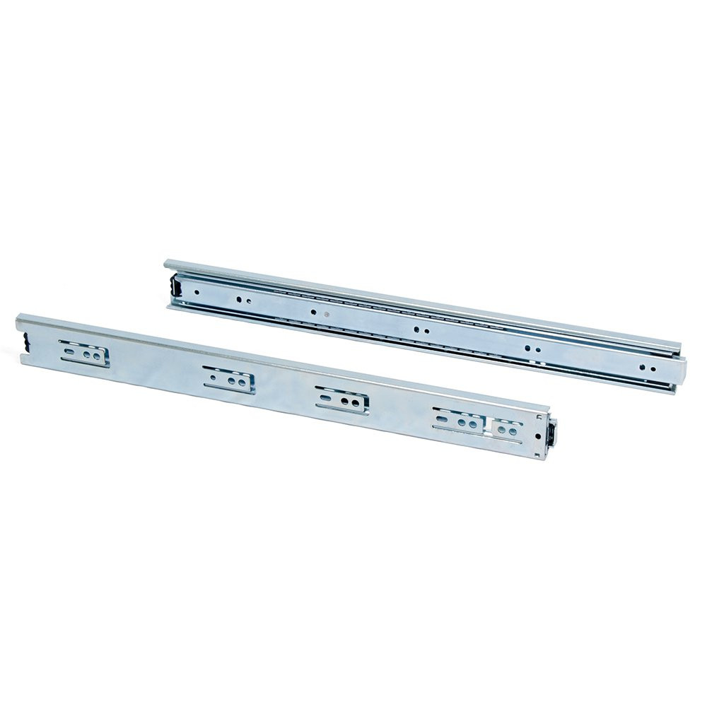 Paire de coulisses à billes pour tiroir à sortie totale 45 mm x L 300 mm