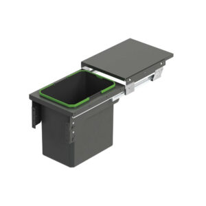 Porte-bouteilles latéral extractible Supra - fermeture amortie- Module 150mm- Peint en aluminium- Acier
