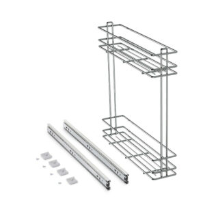 Porte-bouteilles latéral extractible SupraMax - fermeture amortie- Chromé- Acier