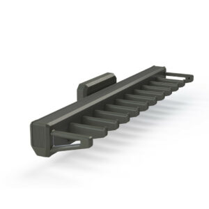 Porte-cravates latéral extractible Quartz 436 mm - titane