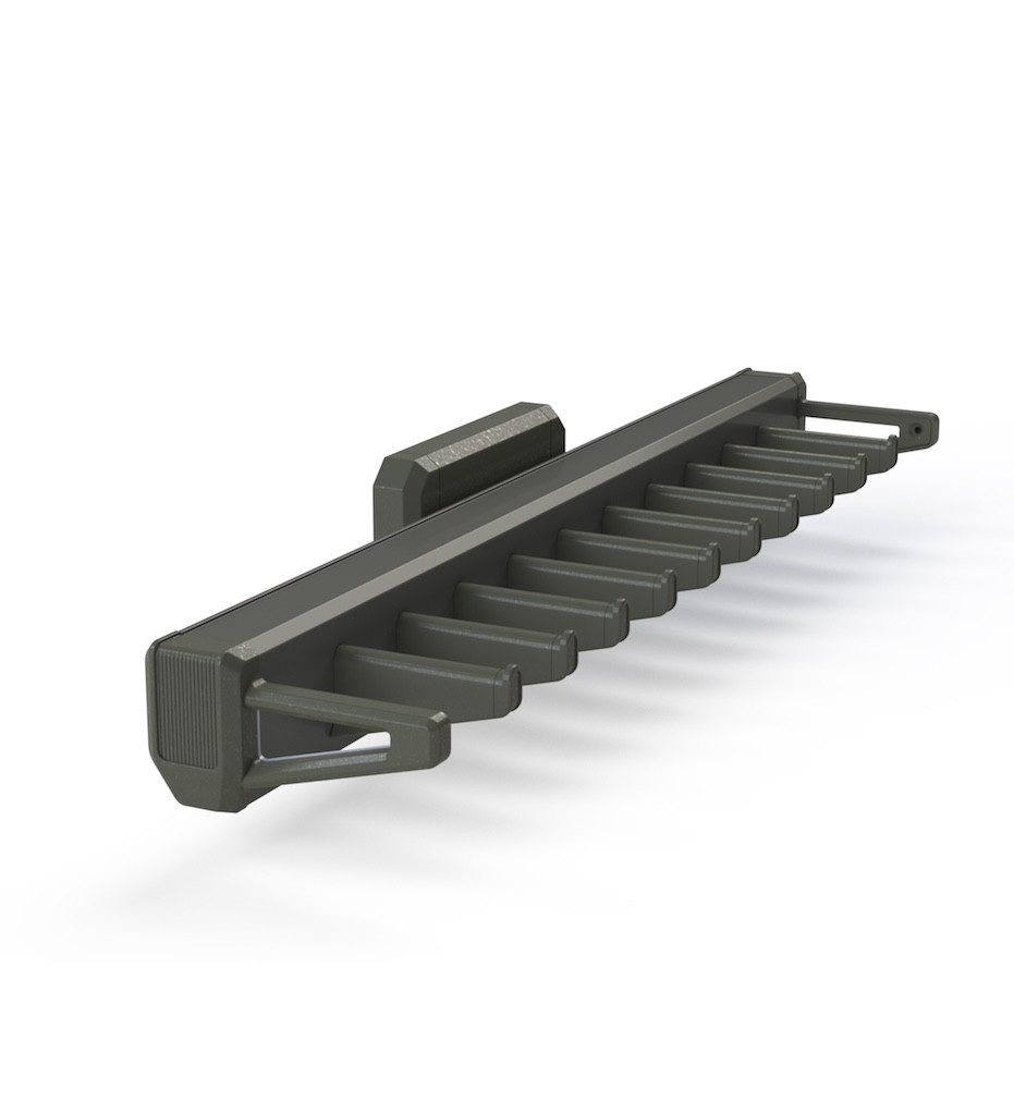 Porte-cravates latéral extractible Quartz 436 mm - titane