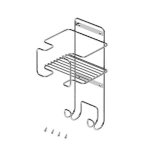 Porte-fer et planche à repasser -  Acier -  Chromé