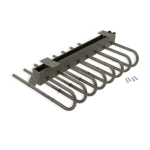 Porte-pantalons extractible -  Droite -  Acier et Plastique -  Titane