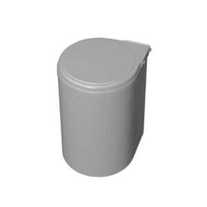 Poubelle de recyclage à fixation sur porte et conteneur de 13L, Plastique gris