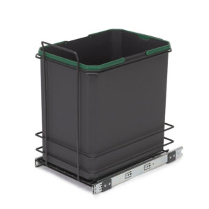 poubelle de recyclage pour montage inférieur et extraction manuelle pour meuble de cuisine Recycle 1x35 litres - Plastique gris