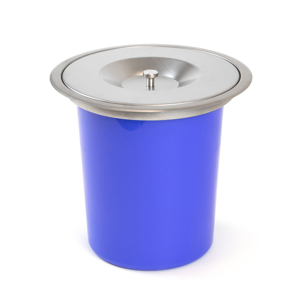 Poubelle encastrable Recycle pour plan de travail de cuisine, 6 Litres, Acier inoxydable