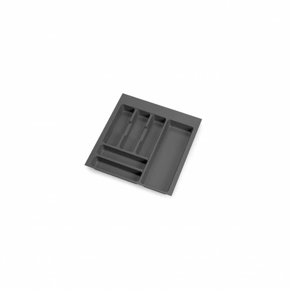 range-couverts Optima pour tiroir universel - module 500mm - Plastique - Gris antracite