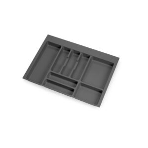 Range-couverts Optima pour tiroir universel - module 700mm - Plastique - Gris antracite