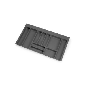 Range-couverts Optima pour tiroir universel - module 900mm - Plastique - Gris antracite