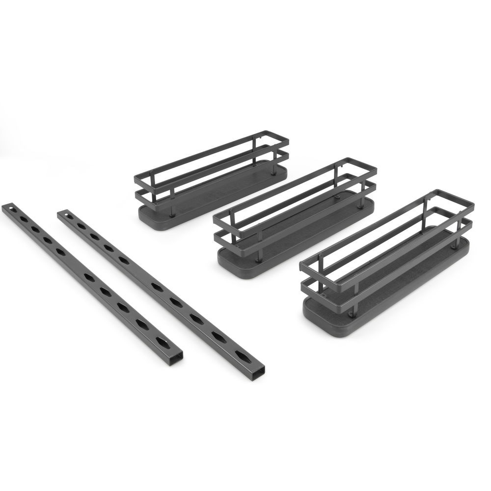 Support à épices avec 3 étagères Titane pour meubles de cuisine ou mur