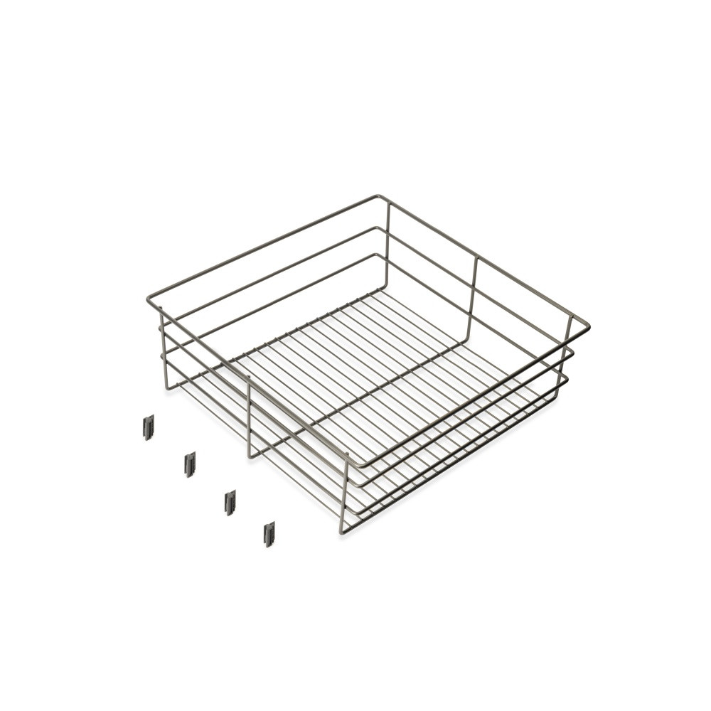 Tiroir en fil métallique pour armoires et dressings Quartz - 440mm (M60) - Acier - Titane