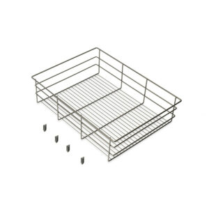 Tiroir en fil métallique pour armoires et dressings Quartz -  540mm (M70) -  Acier -  Titane