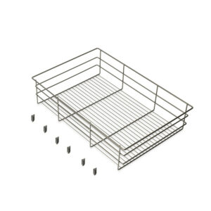 Tiroir en fil métallique pour armoires et dressings Quartz -  640mm (M80) -  Acier -  Titane