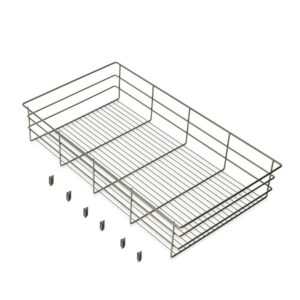 Tiroir en fil métallique pour armoires et dressings Quartz -  740mm (M90) -  Acier -  Titane
