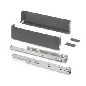 Tiroir extérieur Simplex 25kg hauteur 122mm -  profondeur 490mm -  acier -  Gris antracite
