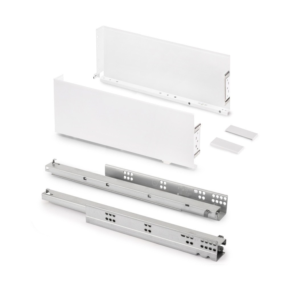 Tiroir extérieur Simplex 25kg hauteur 159mm - profondeur 440mm - acier - peint en blanc