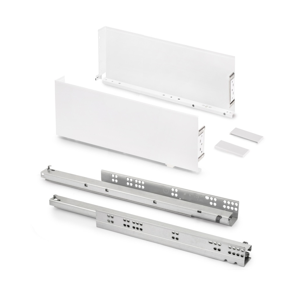 Tiroir extérieur Simplex 25kg hauteur 159mm - profondeur 490mm - acier - peint en blanc