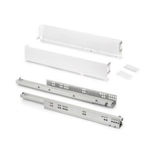 Tiroir extérieur Simplex 25kg hauteur 88mm - profondeur 490mm - acier - peint en blanc