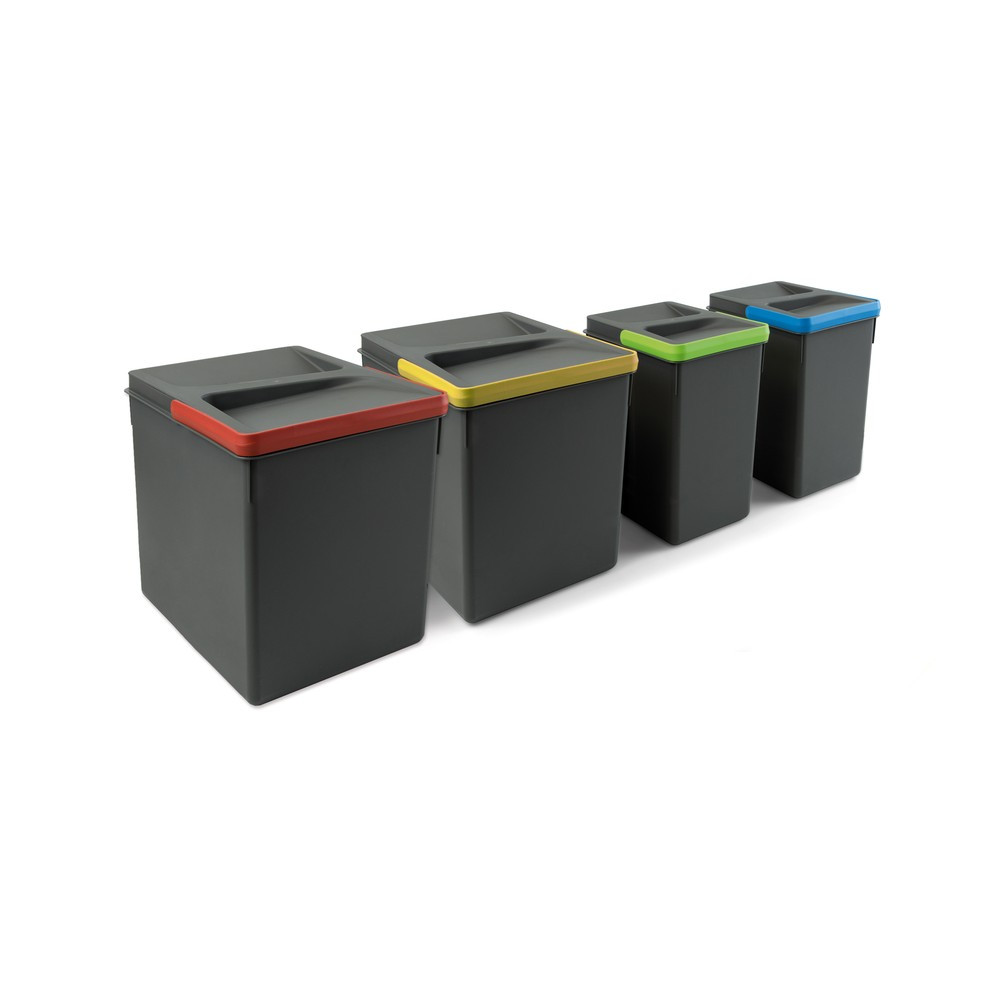 Tiroir extérieur Vertex 40 kg hauteur 131 mm - côtés en verre- 500- Gris anthracite