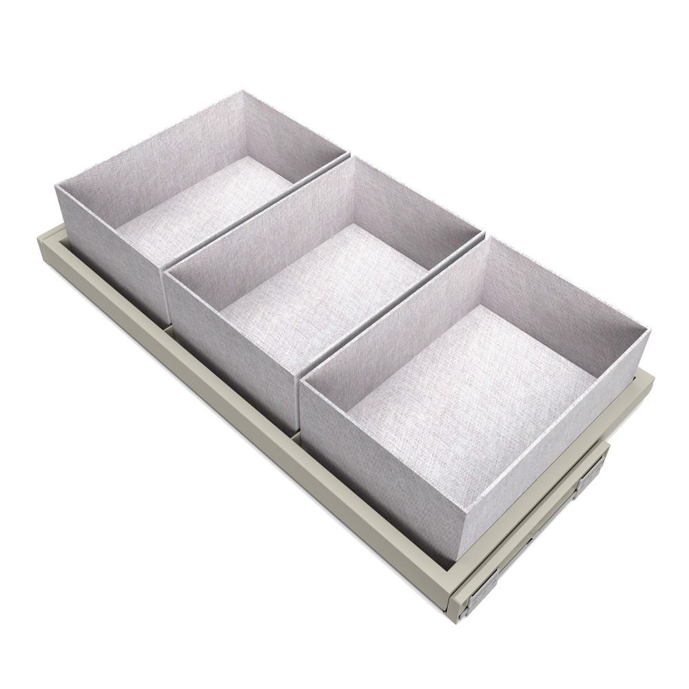 Tiroir extérieur Vertex 40 kg hauteur 93 mm - Gris anthracite- Acier et Aluminium et Verre