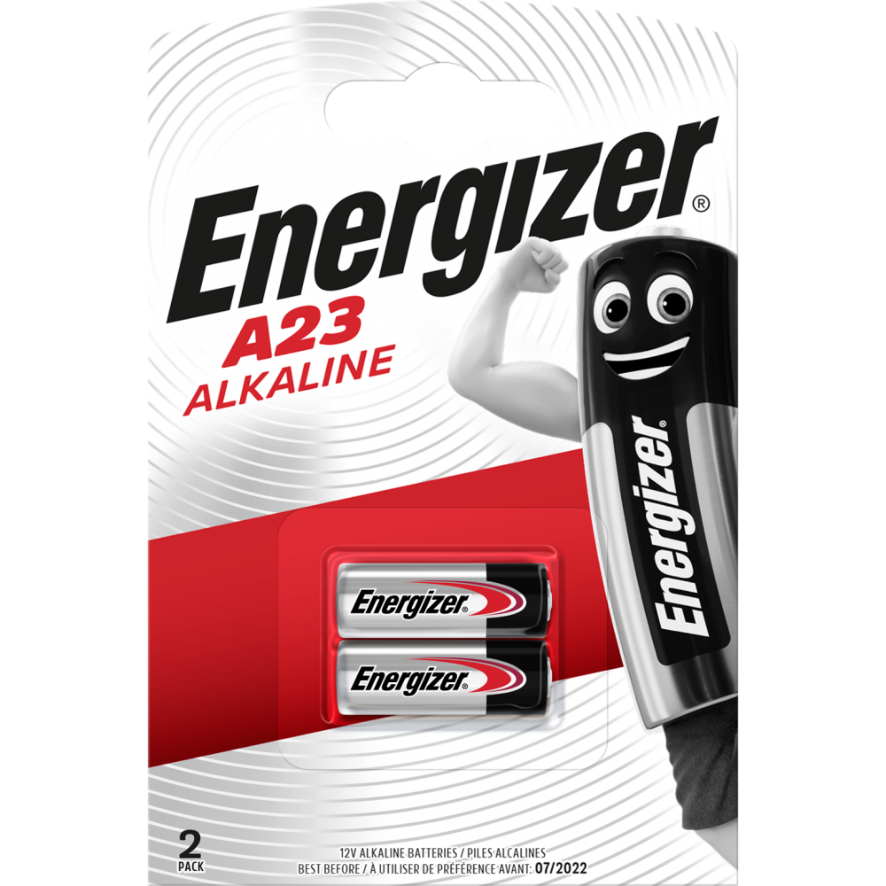 Lot de 2 minipiles alcaline a23/mn21/v23ga, 12 V, ENERGIZER