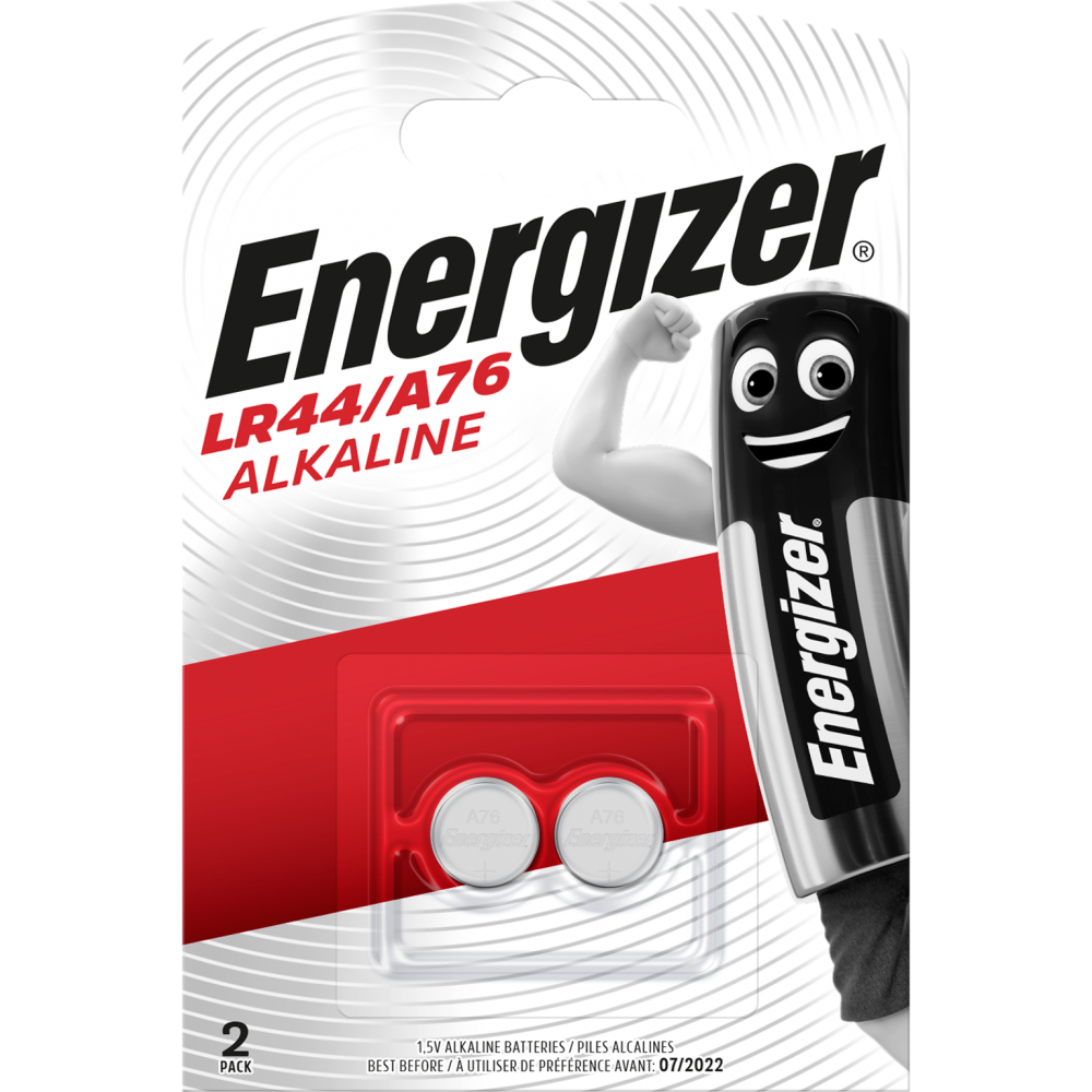 Lot de 2 minipiles alcaline a76/lr44/v13ga, 1.5 V, ENERGIZER