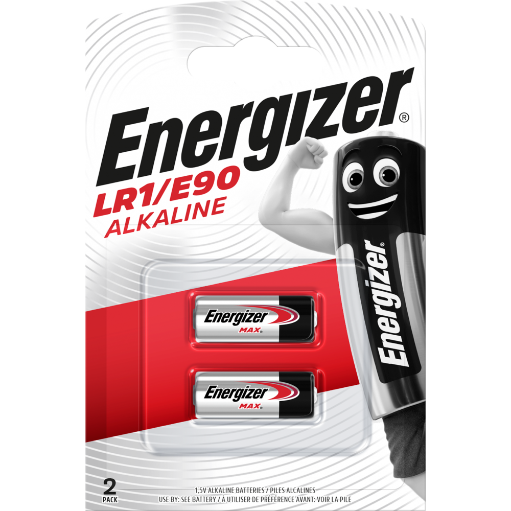 Lot de 2 piles alcaline e90, 1.5 V, ENERGIZER