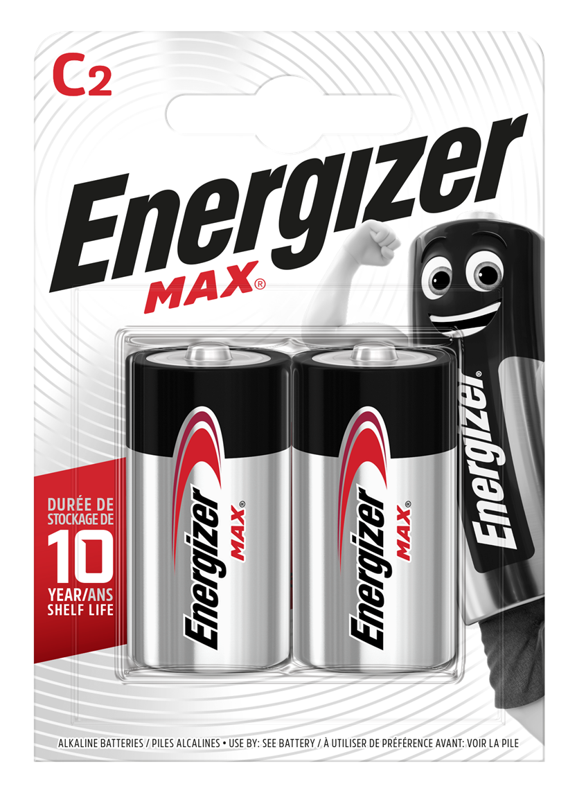 Lot de 2 piles alcaline lr14 c Max, 1.5 V, ENERGIZER