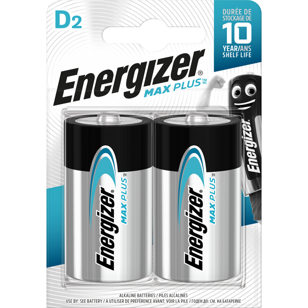 Lot de 2 piles alcaline lr20 d, 1.5 V, ENERGIZER