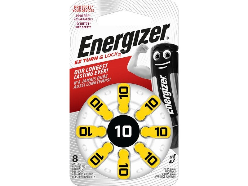 Lot de 8 piles auditive zinc 1.4 V