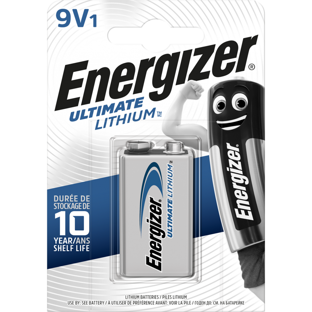 Pile lithium 9 v, 1.5 V, ENERGIZER