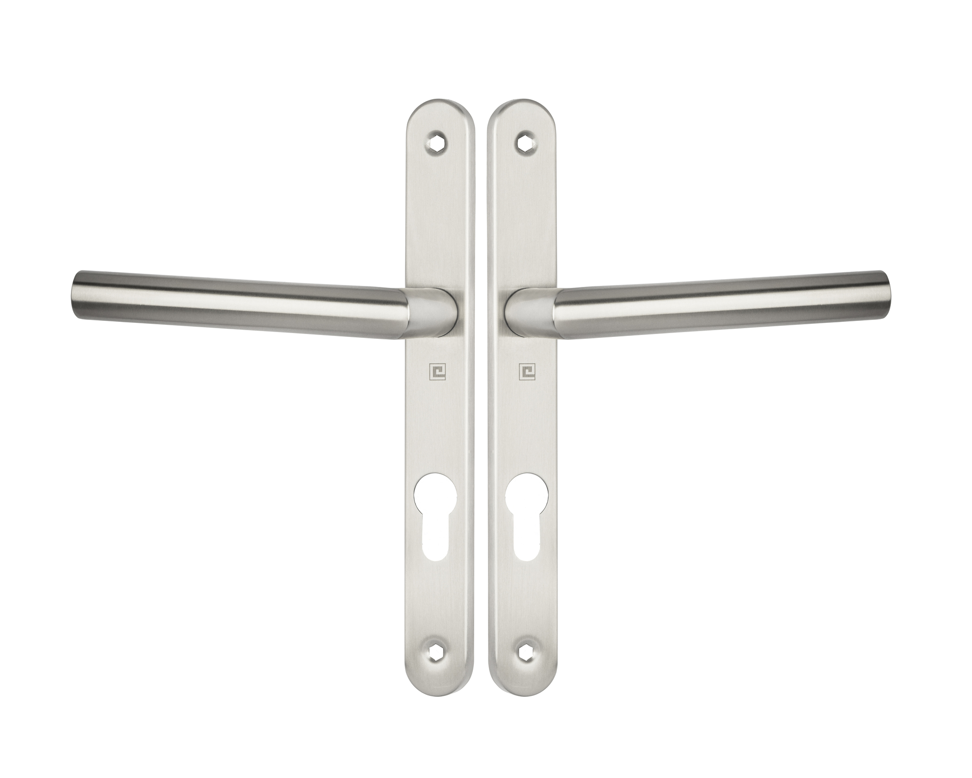 Ensemble 1394 entraxe 70 mm sur plaque étroite clé I inox brossé HERACLES B-INOX-PE05