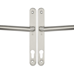 Ensemble 1394 entraxe 92 mm sur plaque étroite clé I inox brossé HERACLES B-INOX-PE06