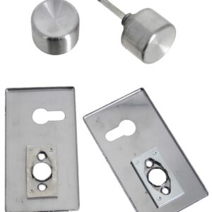 Ensemble à bouton sur plaque horizontale pour clé I finition inox brossé BRICARD 2036021