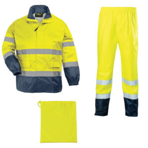 Ensemble de pluie haute visibilité HI-WAY jaune fluo/marine TXL COVERGUARD 7HWRYXL