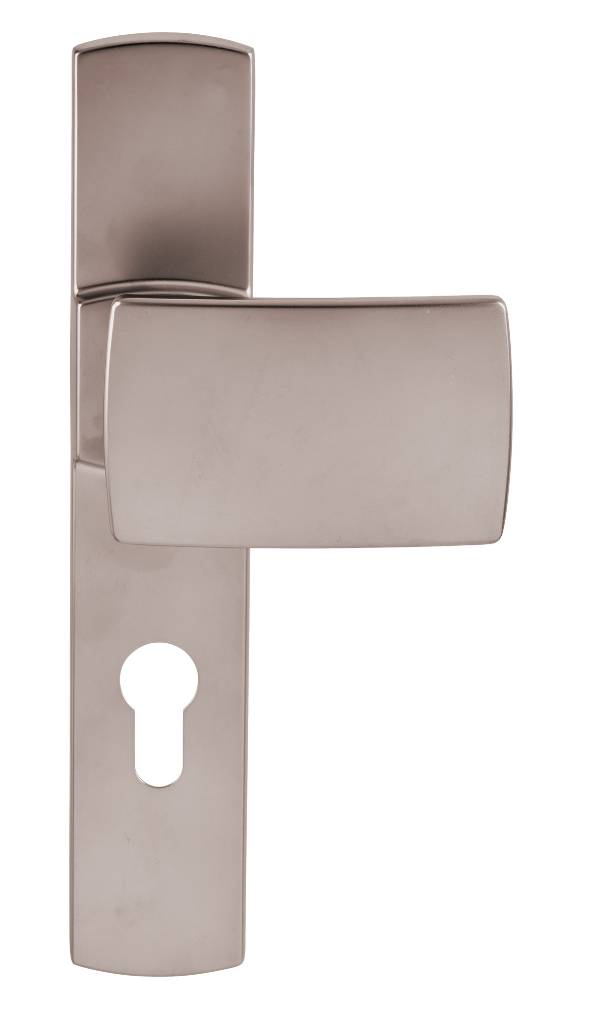 Ensemble sur grande plaque MUZE type P525 clé I finition platine VACHETTE 086431