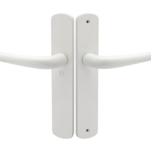 Ensemble sur plaque aluminium SALOME HOME ELEGANCE entraxe 195 mm bec de cane blanc HERACLES B-SALOME-027