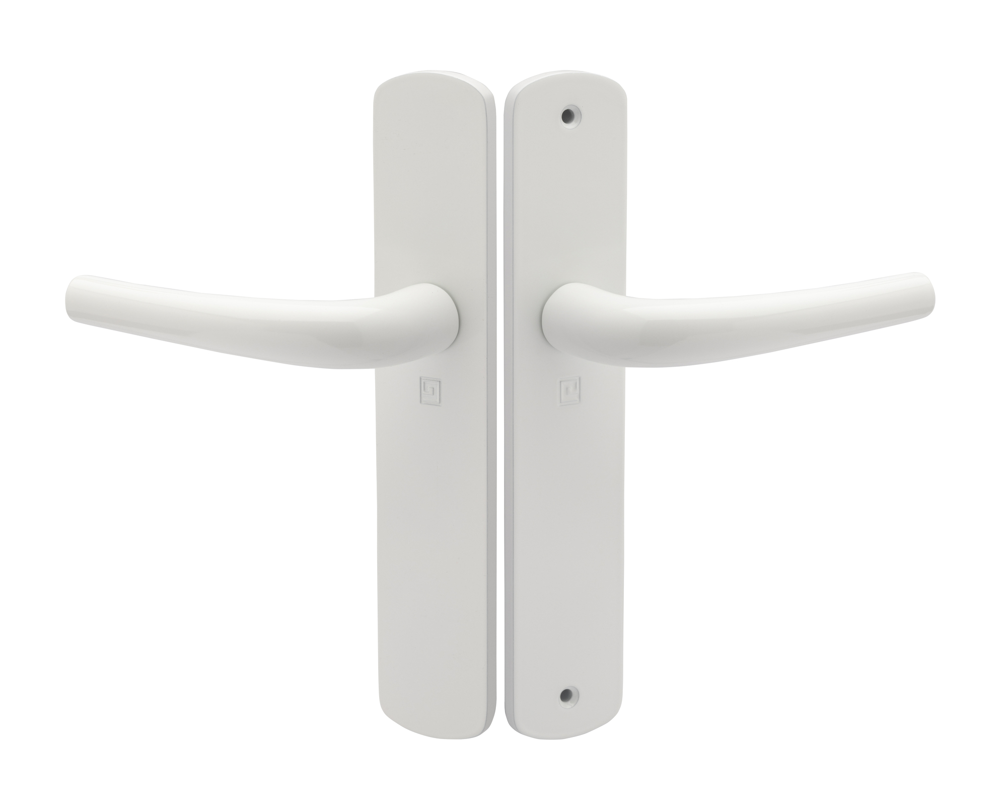 Ensemble sur plaque aluminium SALOME HOME ELEGANCE entraxe 195 mm bec de cane blanc HERACLES B-SALOME-027