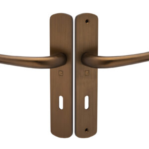 Ensemble sur plaque aluminium SALOME HOME ELEGANCE entraxe 195 mm clé L chocolat HERACLES B-SALOME-063