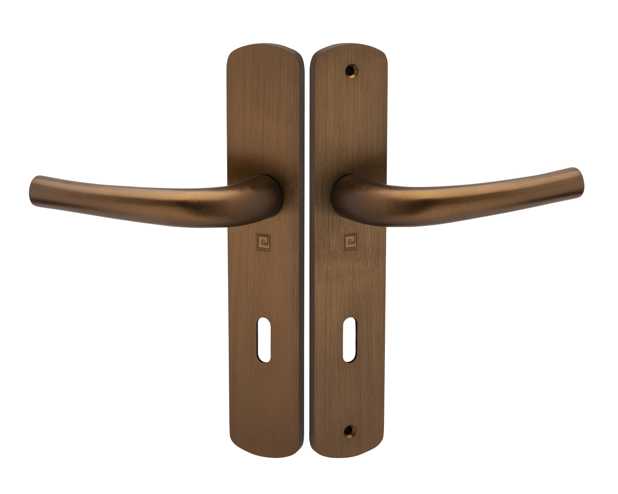 Ensemble sur plaque aluminium SALOME HOME ELEGANCE entraxe 195 mm clé L chocolat HERACLES B-SALOME-063