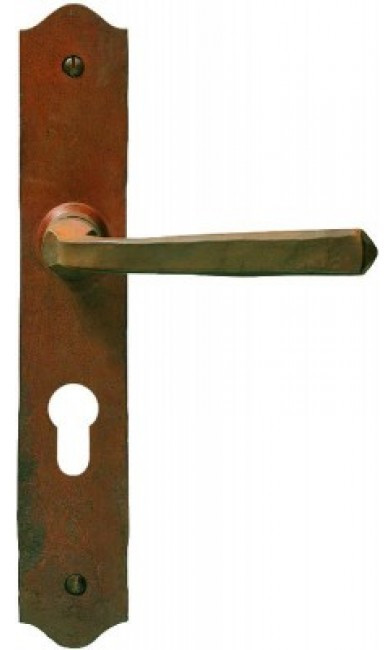 Ensemble sur plaque BELLAC fer rouillé clé I BOUVET ES48IC32E